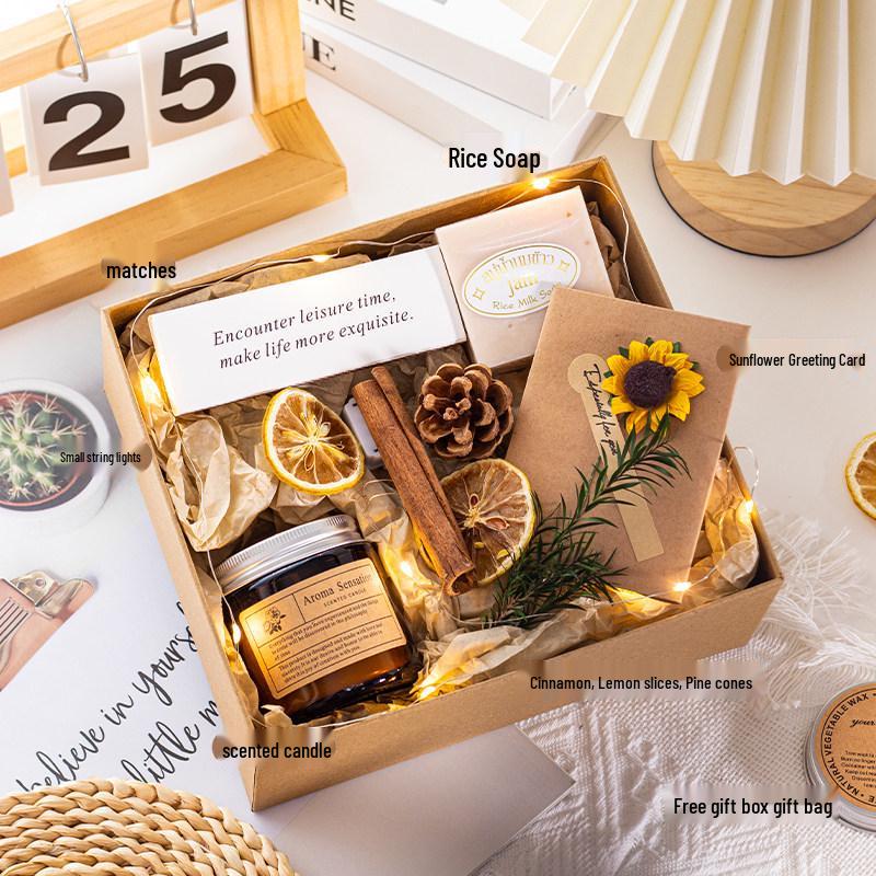 Scented Candle Gift Box for Birthdays, Friends, and Christmas