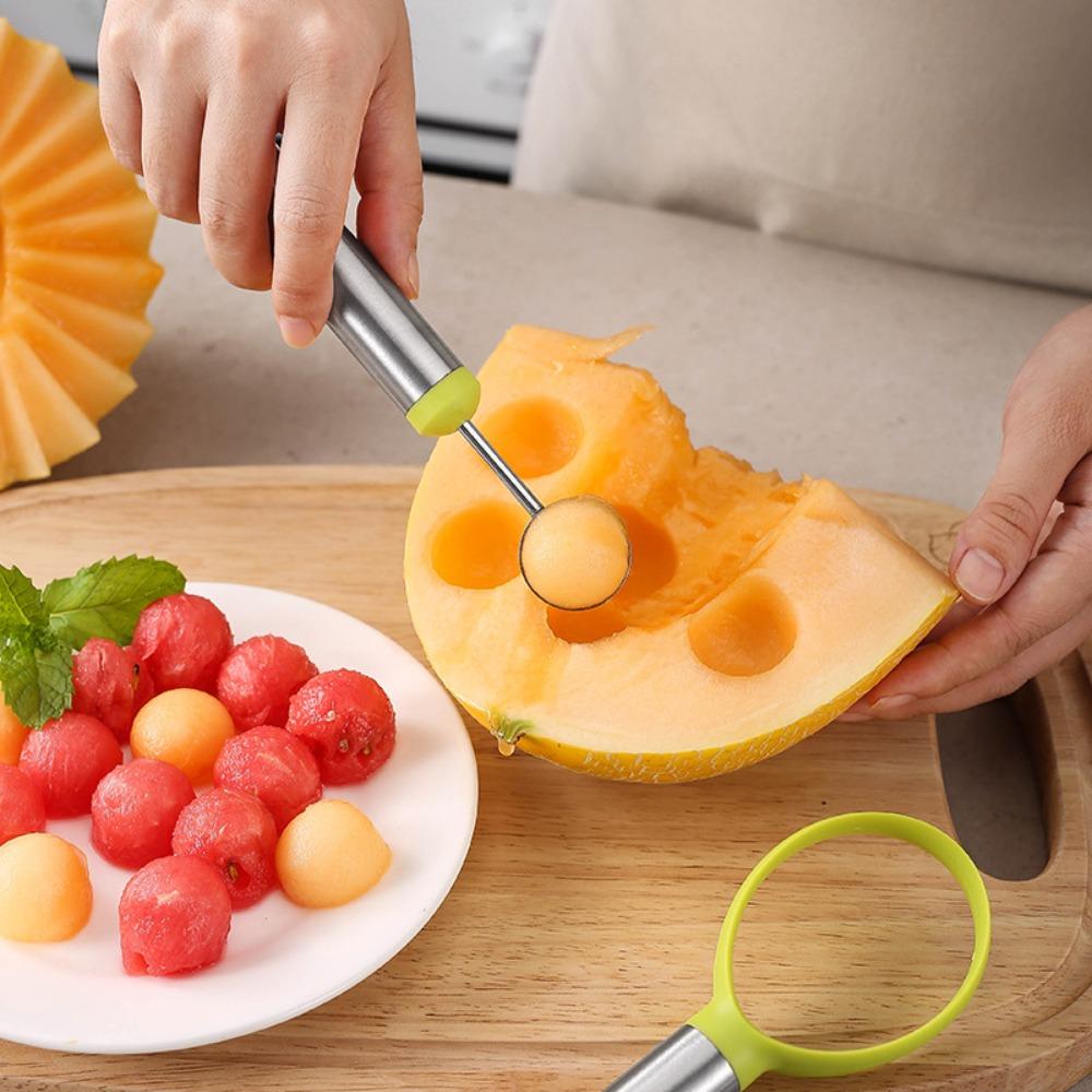4PCS/SET Comfortable Grip Fruit Carving Tool Kit Rust-proof Watermelon Ball Scoop Chef