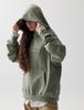 Dyed Basic Logo Hoddie Sage Green