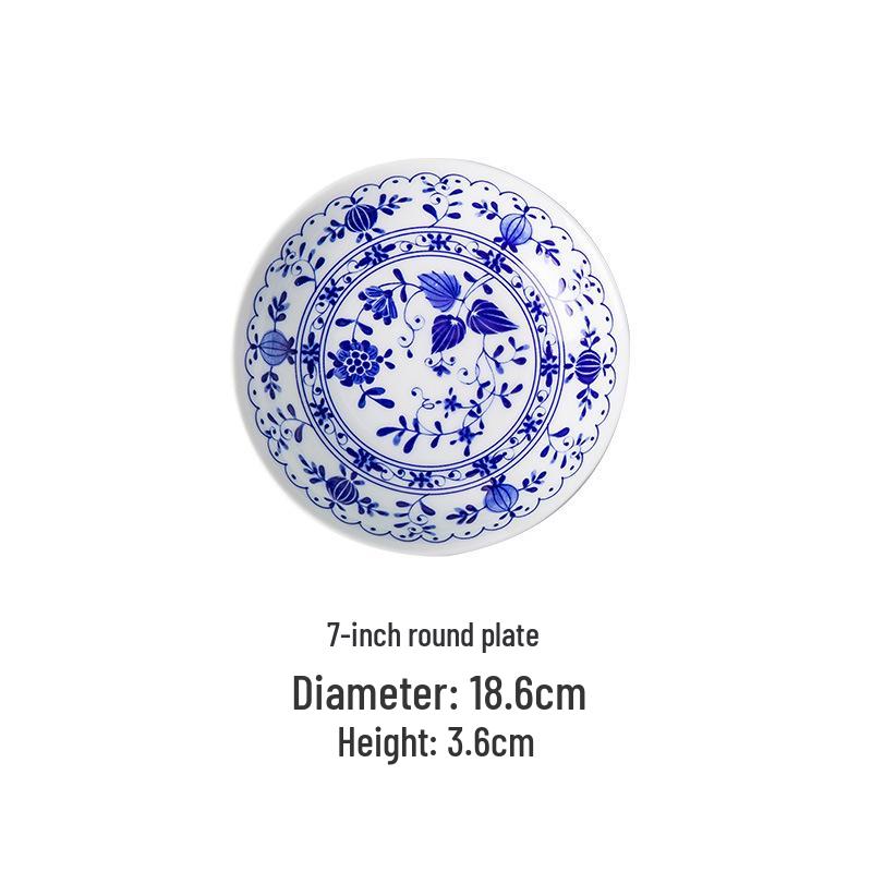 Jingdezhen Blue & White Ceramic Dinnerware Set: Plates, Bowls, Dishes, Spoons - Perfect for Housewarming Gift