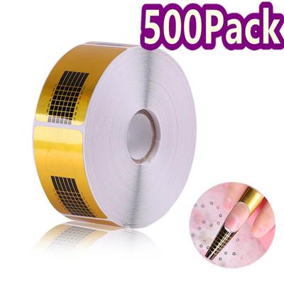 500Pack Nail Curl Matrica Manikűr ragasztószalag a körmön Díszítés Körömvágás Köröm Kiegészítők Körömdíszítés Kiegészítők