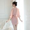 Sex Underwear, Sexy Pajamas, Women's Summer Long Chiffon Shirt, Korean Version Shirt, Perspective Clothing, Bathrobe, Nightdress.
