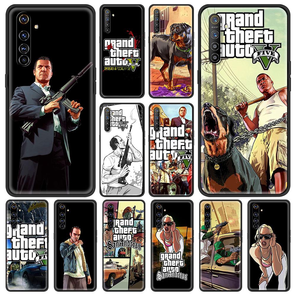 

Мягкий чехол для игры Grand Theft Auto GTA 5 для Oppo A54 5G A53 A16 A74 A52 A9 2020, чехол для Realme 9 8 7 6 Pro C3 C21, чехол для телефона