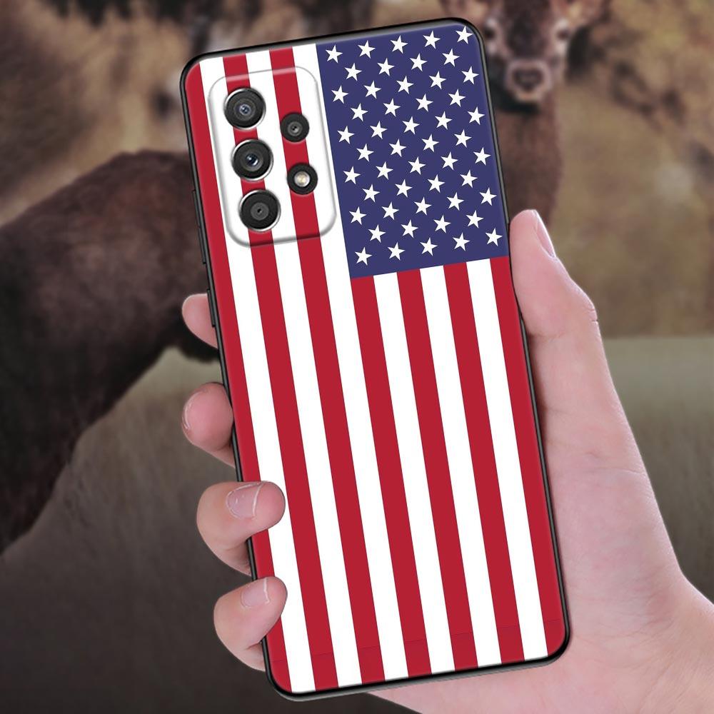 American USA Flag Star Phone Case For Samsung Galaxy A57 A56 A37 A55 A36 A26 A54 A52 A35 A34 A25 A17 A16 A15 A07 A06 Soft Cover