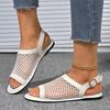 Fashion Women's Sandals Summer New Flat Bottom Women's Slippers Fashion Mesh Breathable Beach Shoes 2025 Large Size 43 Zapatos De Mujer