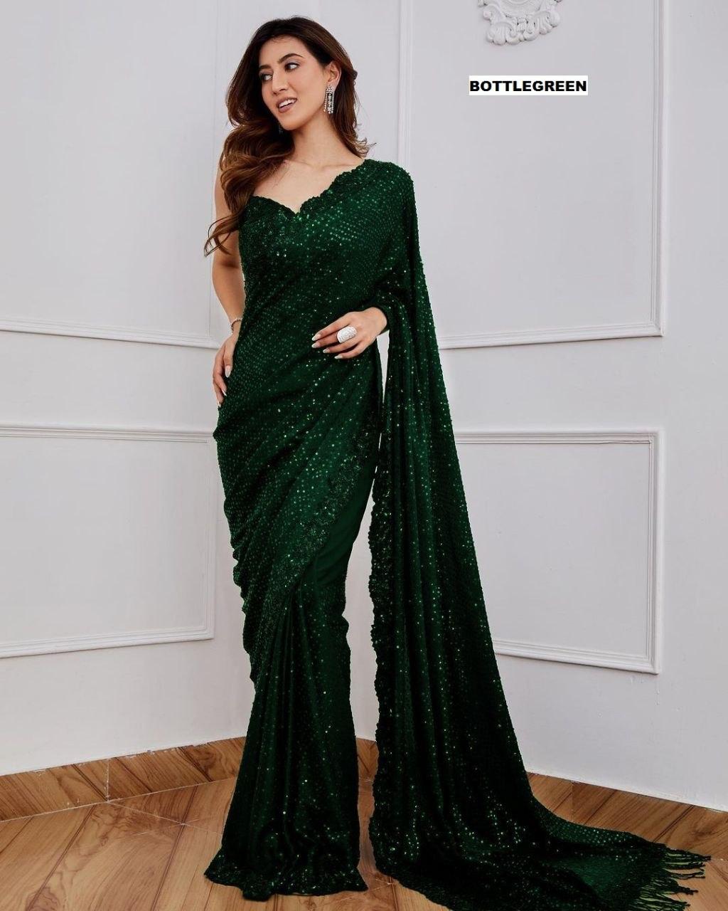 New Launch Heavy Designer Georgette Saree