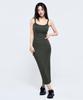 Pijikeolgameoncheu P5072 Symbol Ribbed Long Dress [Charcoal]