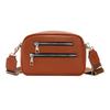 IELGY Ladies Messenger Bag Wide Shoulder Strap Double Zipper Simple Fashion Small Square Bag