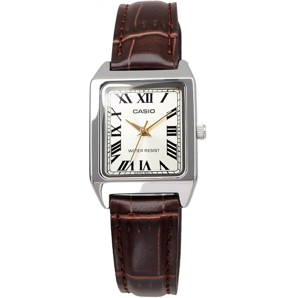 Casio Women S Quartz wriStwatch Light Champagne Gold Brown Ltp V007l 9b