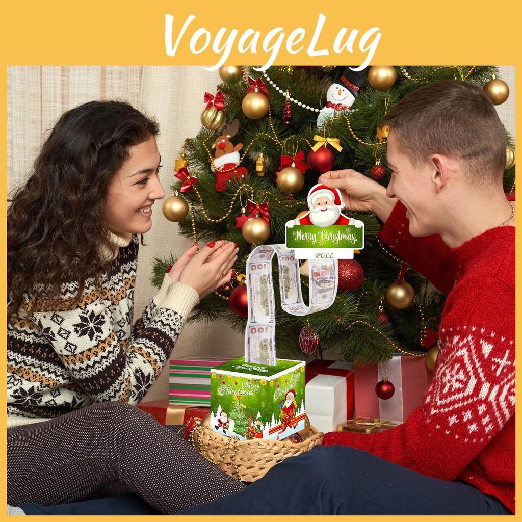 Santa Gradient Green Claus Pattern Paper Box Christmas Decoration Props Gift For