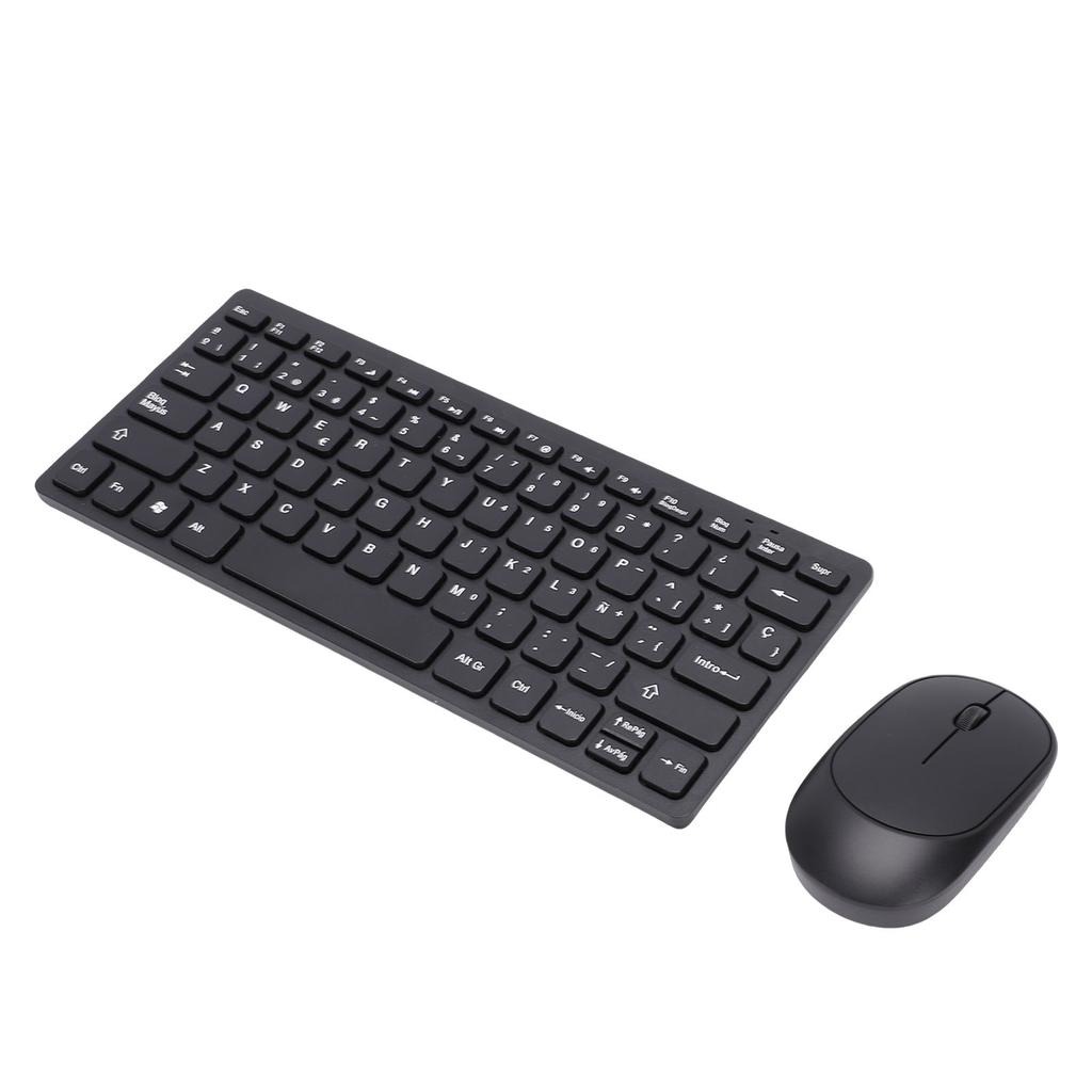 Spanish Wireless Keyboard 78 Keys Keyboard and Mouse for PC Laptop Thin and Lightweight