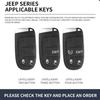 For Jeep Grand Cherokee WK2 KL Wrangler JK Commander Renegade Compass 2018 2022 Car Key Cover Case Protect Holder Shell Bag AKX1