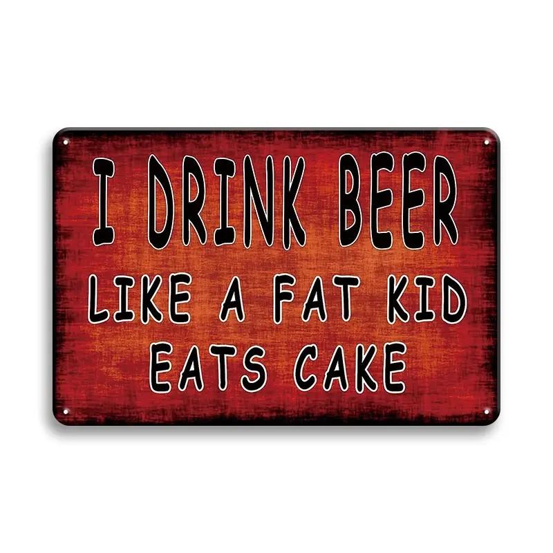 1pc Vintage beer Metal Tin Sign , Vintage Plaque Decor, Wall Art Decor, For Room Decor, Home Decor, Restaurant Decor, Bar Decor,