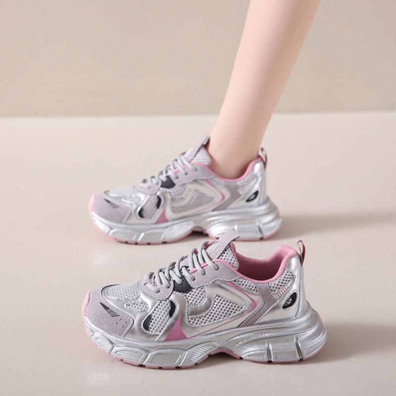 Mode Damen-Sneakers Mode Plateau Freizeitschuhe Mesh Atmungsaktive Sport Laufschuhe für Damen Tennis Trainingsschuhe Zapatos Mujer