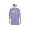 Nike Soft Comfortable Fashionable Versatile Short Sleeve Breathable Round Neck Loose Fit T-Shirt Women Tops Purple HF9692-527