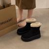 Small thickened cotton shoes platform snow boots women's new winter velvet warm zipper short boots