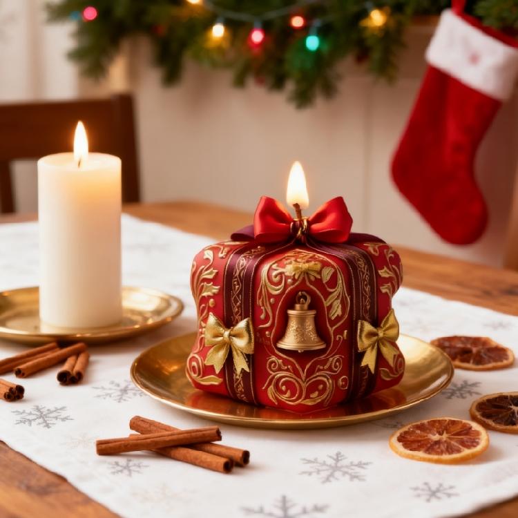 Christmas Gift Box Silicone Candle Mold For Candle Soap Holiday Decoration Multipurpose Silicones Mould For Epoxy Resin