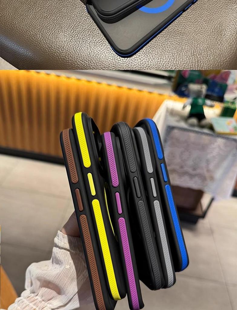iPhone 16 Pro Max Dual-Color Magnetic MagSafe Frosted Case