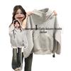 Women's Loose-Fit Retro Turtleneck Hoodie Cardigan - Autumn 2025 Niche Couple Design 