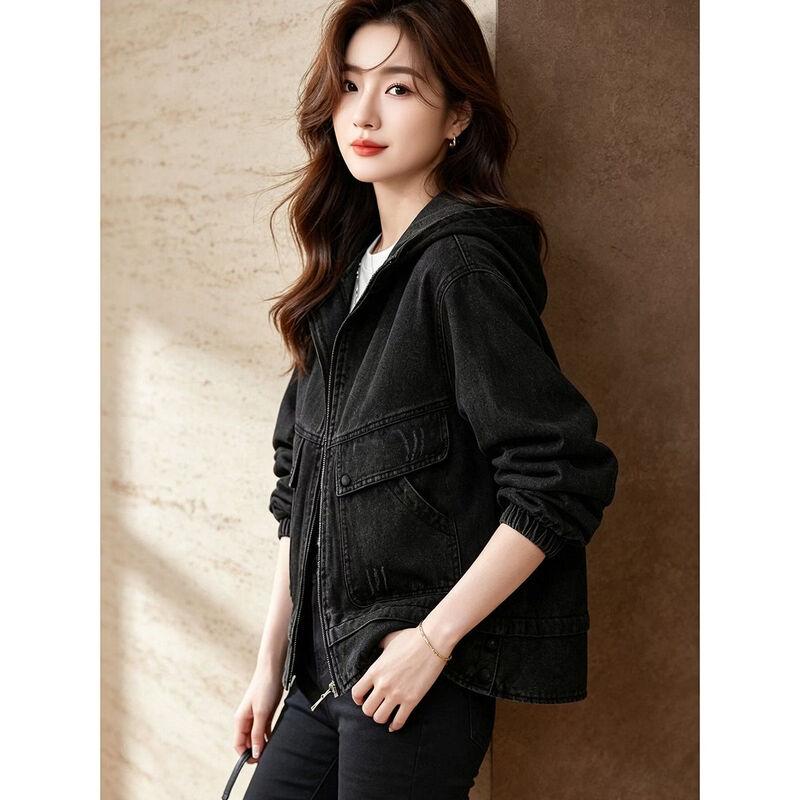D.F.DEAR Women's Casual Hooded Short Jacket