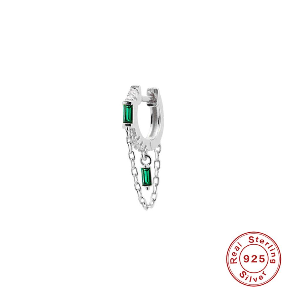 

Новые серьги-подвески с геометрической цепочкой из стерлингового серебра S925 с квадратным цирконием 925 Silver