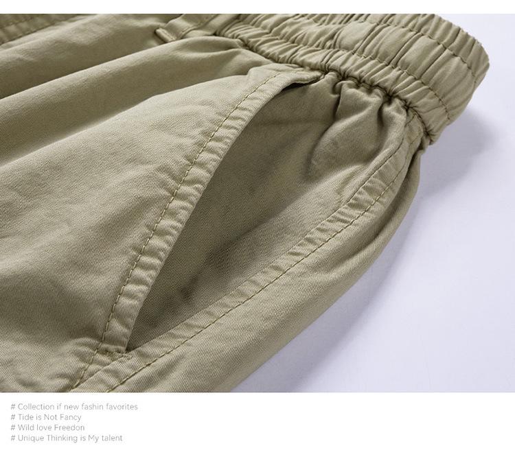 Men's Retro Multi-Pocket Loose Cargo Shorts 079 - Trendy Summer Style