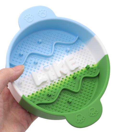 Tigela Alimentadora Lenta para Cães Prato de Comida Lenta para Cães Tigela de Silicone para Comida de Pet Previne Engasgos para Cães e Gatos que Comem Rápido