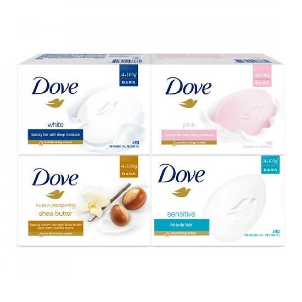 

Dove Beauty Bar 100 гx4 упаковки 4 вида на выбор 1 Dove White Beauty Bar