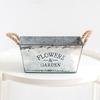 Galvanized Rectangular Flower Bucket Thickened Plant Container Iron Flower Pots  Garden