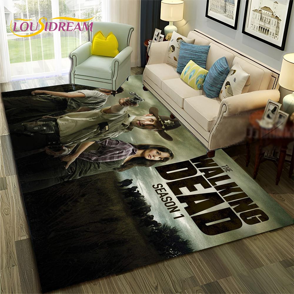 TWD The Walking Dead Rick Horror TV Carpet Rug for Home Living Room Bedroom Sofa Doormat Decor,kids Area Rug Non-slip Floor Mat