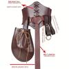 Medieval Waist Guard Leather Side Pack Medieval Leather Belt Waist Bag Potion Bottle Medieval Costume Accessory