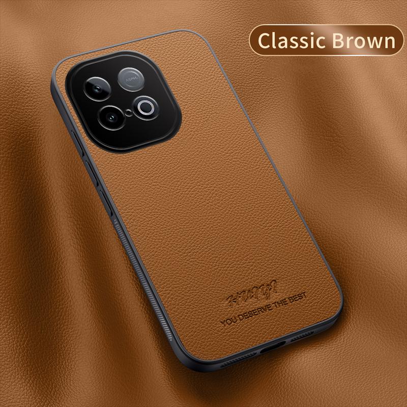 

Кожаный чехол Magsafe для vivo iQOO Z10 Turbo Pro 5G Автомобильный магнитный держатель Беспроводная зарядка Силиконовый чехол для телефона iQOOZ10TurboPro iQOO Z10 Turbo Pro коричневый