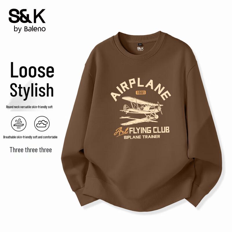 Baleno Men s S&K Series Crew Neck Loose Fit Sweatshirt M