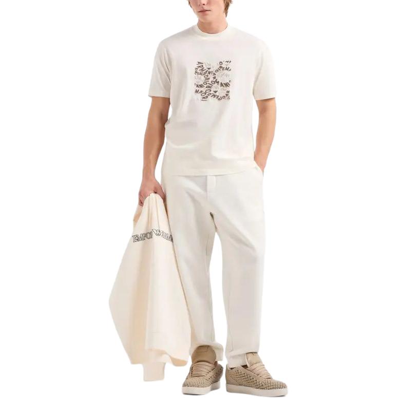 Emporio Armani T Shirt Unisex Ecru 3D1TG3-1JPZZ-01A2