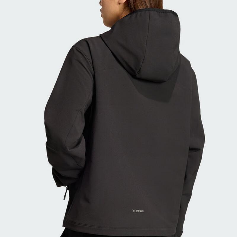 Adidas Sportovní ležérní tkaná bunda s kapucí na zip s dlouhým rukávem Dámská bunda KE6435