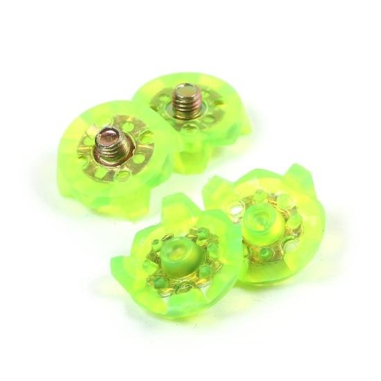 KNK Soft Spikes Cleats Spikes for Cricket with Spanner Screw Firm Grip 8 Pieces TPU Studs, Universal Size To Fit All Cricket Shoes (Green, One Size)