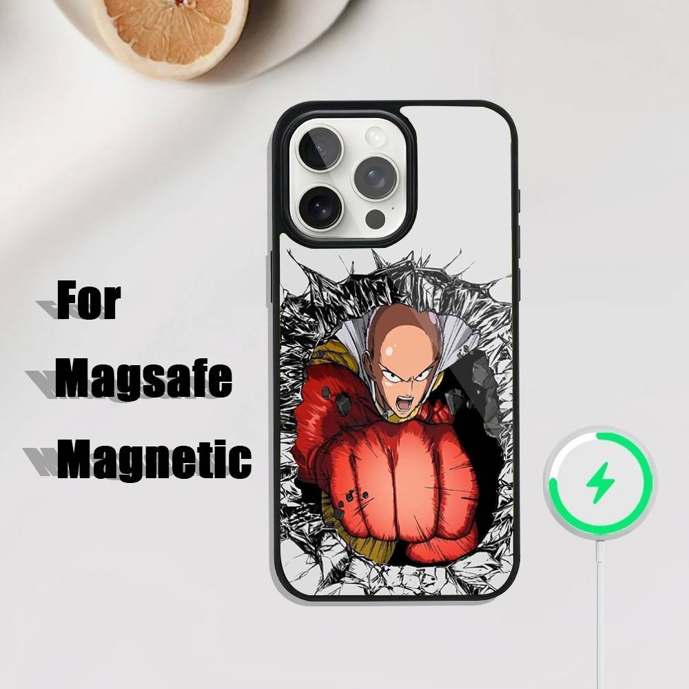 

O-One P-Punch Man Phone Case For iPhone 17,16,15,14,13,12,11,Pro,Max,Plus,Mini,SE4,E Magnetic Magsafe Wireless Charging iPhone17