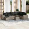 VidaXL Garden Lounge Set with Cushions 9 Pcs, Patio Sofas, Furniture Set, Outdoor Terrace Furniture, Grey 3222971