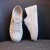 Leder Weiße Schuhe Damen Neu Koreanische Version Allround Sport Dicke Sohle Flache Sohle Atmungsaktive Einzelne Schuhe