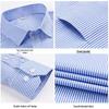 ROMON Herren Business Casual bügelfreies gestreiftes Langarmhemd