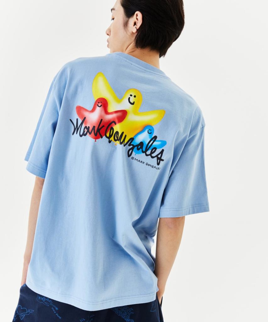 Mark Gonzales Balloon Angel Graphic T-Shirt - Sky Blue