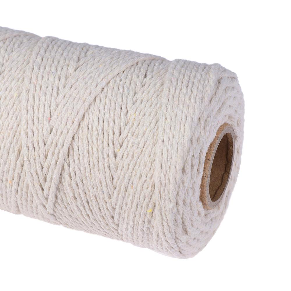 Handmade Home Decor Gift Packing DIY Rope Twine String Sewing Cords 100% Natural Beige Cotton