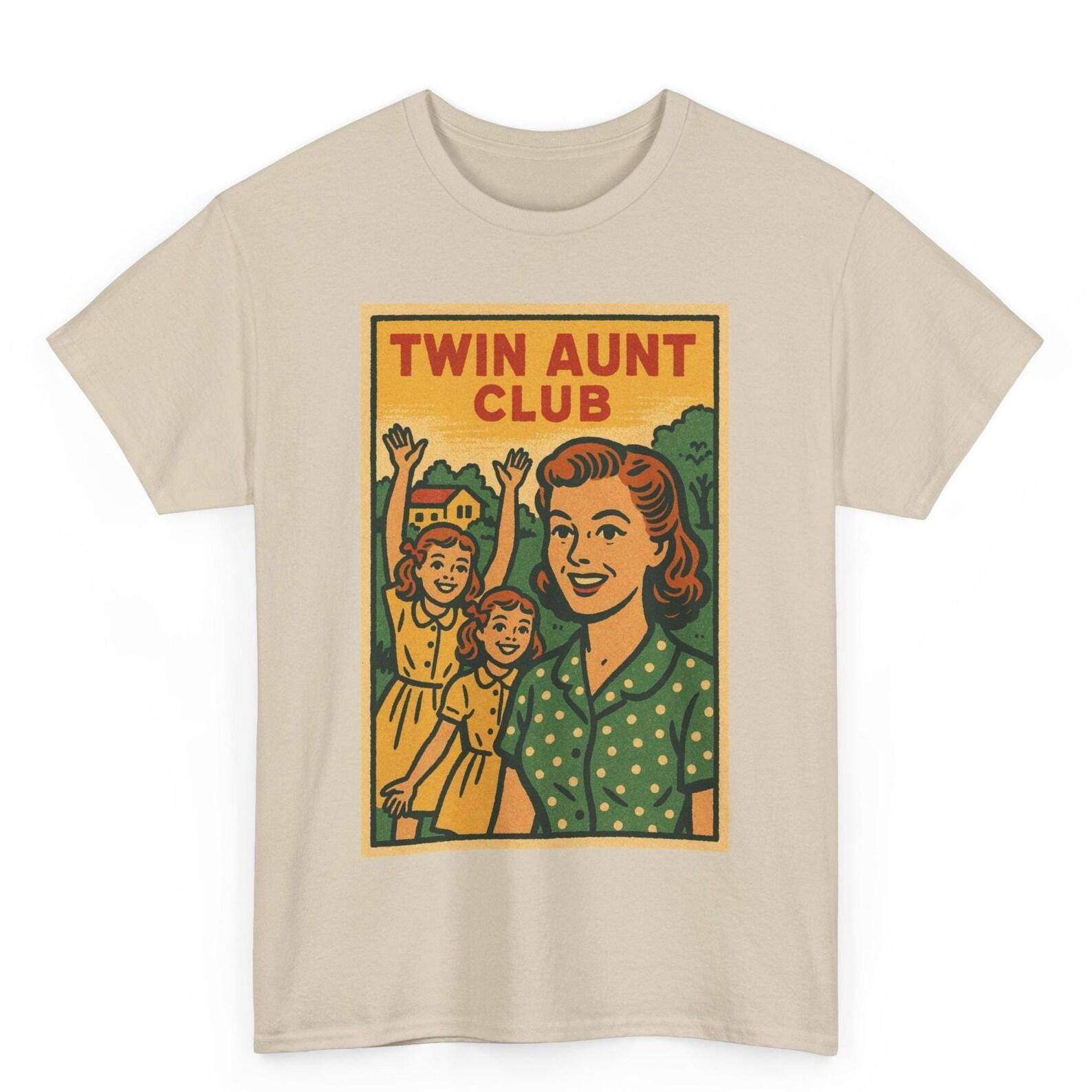 Twin Aunt Club T-Shirt: Retro Comic Style Tee for Twin Aunties 3XL