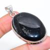 Black Onyx Gemstone Handmade 925 Sterling Silver Jewelry Pendant 2.05" SU-10807
