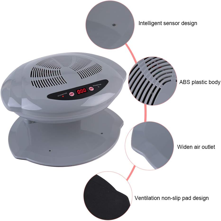 YIKOOLIN Nail Fan Dryer For Regular Nail Polish Hot Cold Nail Dryer Fan Nail Dryer Nail Art Polish Machine For Fingernail Toenai