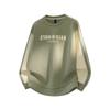 Mens Crew Neck Sweatshirt Loose Fit Letter Print Long Sleeve Top Casual Plus Size