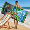 Name Custom Mine World Building Print Beach Towel, Large Soft Quick Dry Towel for Beach Camping Swimming