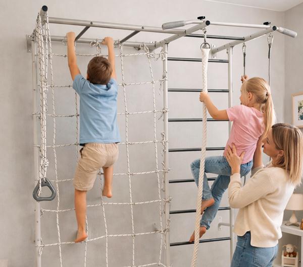 Smart Plus Climbing Frames Wall Bars - White