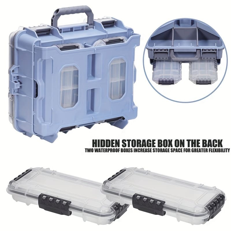 

Multifunctional Luya Sea Fishing Storage Box 360° Waterproof Three-layer Thickened Fishing Box Large Large Capacity Fishing Gear Storage Box синій