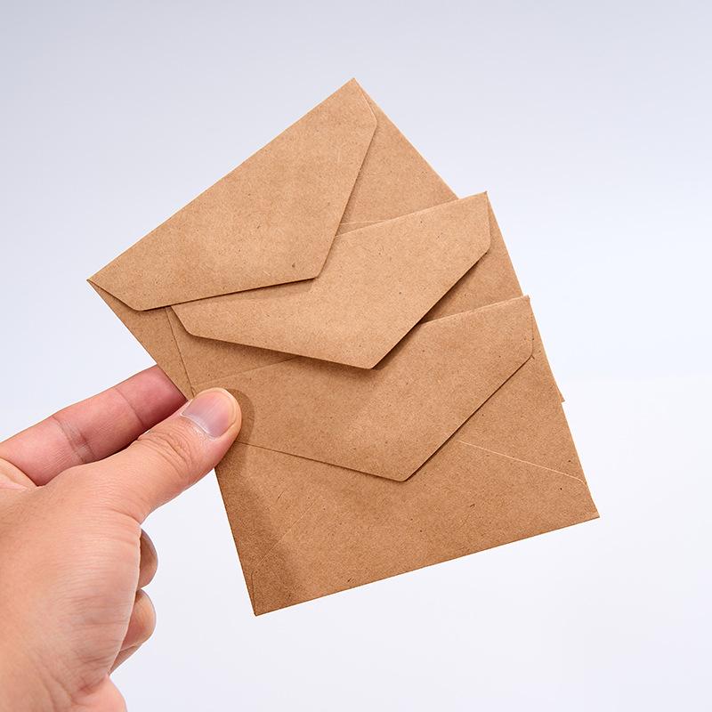High-Quality Retro Kraft Paper Envelopes for Postcards and Greeting Cards - Western Style